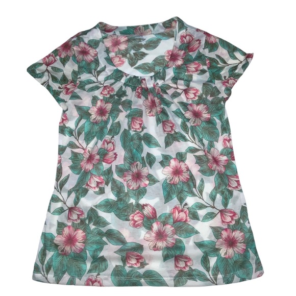 Kim Rogers Boho Floral Tropical Lightweight Semi Sheer Top - Women’s Small - Picture 5 of 9